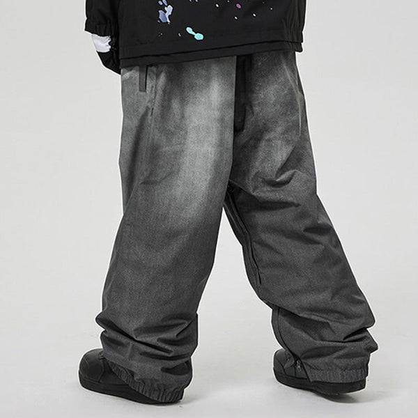 Men's ASHGREEN Snow Pro Waterproof Snowboard Pants Denim Jeans