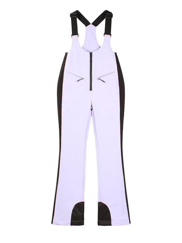 Women's Gsou Snow Elegant Flare Ski Bibs Pants