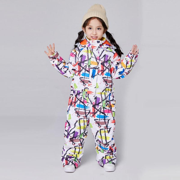 Girls Searipe One Piece Stylish Ski Suits Winter Jumpsuit Snowsuits