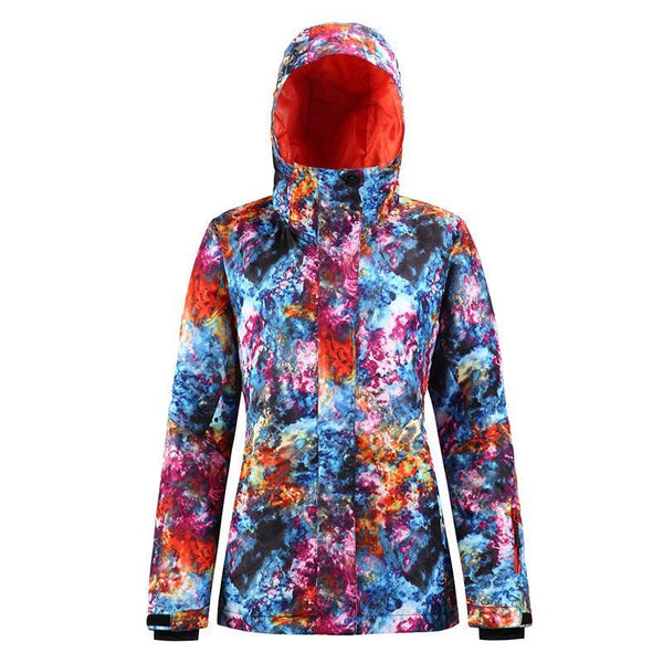 Damen SMN Mountain Fortune Bunte Snowboard Jacke