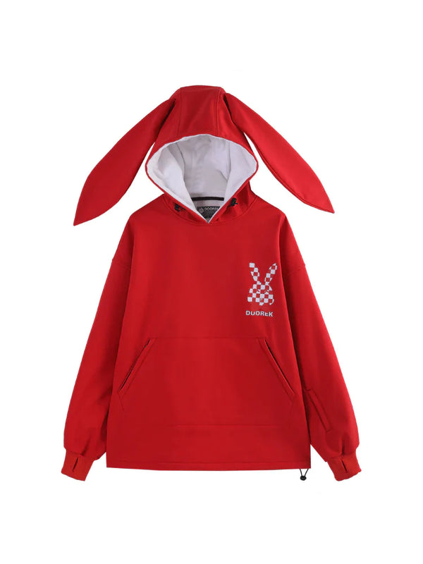 Doorek Unisex Cute Bunny Rabbit Snow Hoodie - Long Ears Decoration