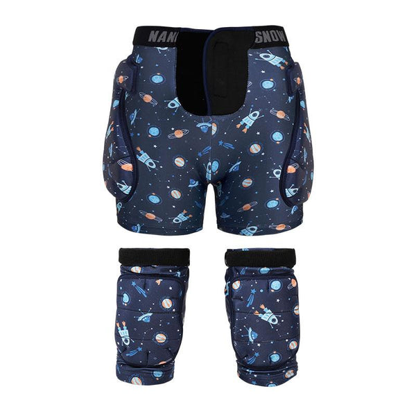 Kids Nandn Little Explorer Professional Snow Hip Pad & Knee Pad Set