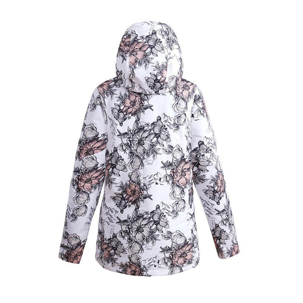 Women's SMN Winter Flowers Beauty Waterproof Winter Snowboard Jacket