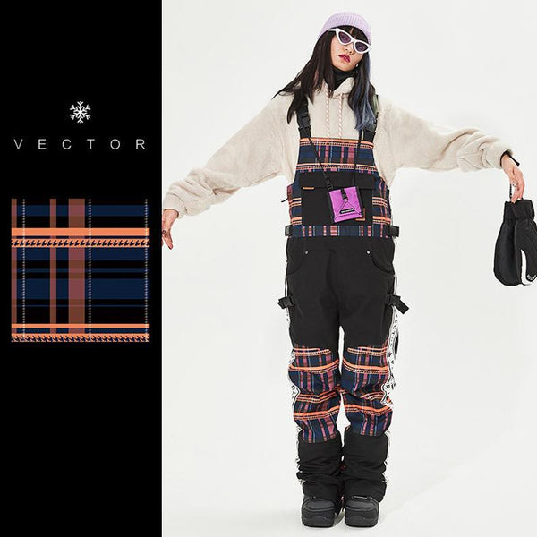 Women's Vector Oxford Vintage Insulated Overalls Bib Snow Pants