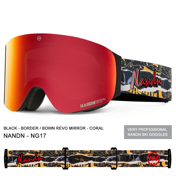 Nandn Unisex Snowboard Protection Openable Snow Ski Goggles
