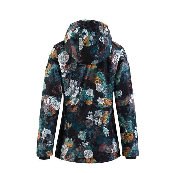 Women's SMN Mountain Aventure Fashion Print Waterproof Snowboard Jacket