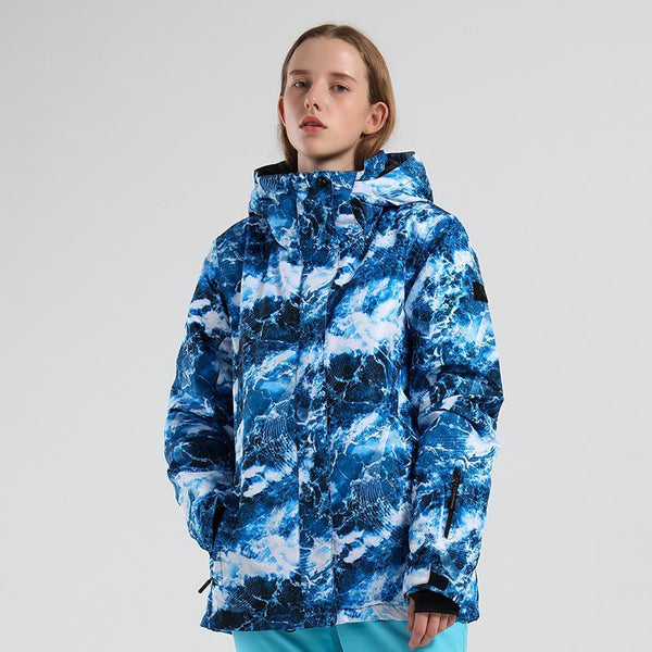 Damen SMN Great Ocean Blue Wasserdicht Ski Jacke