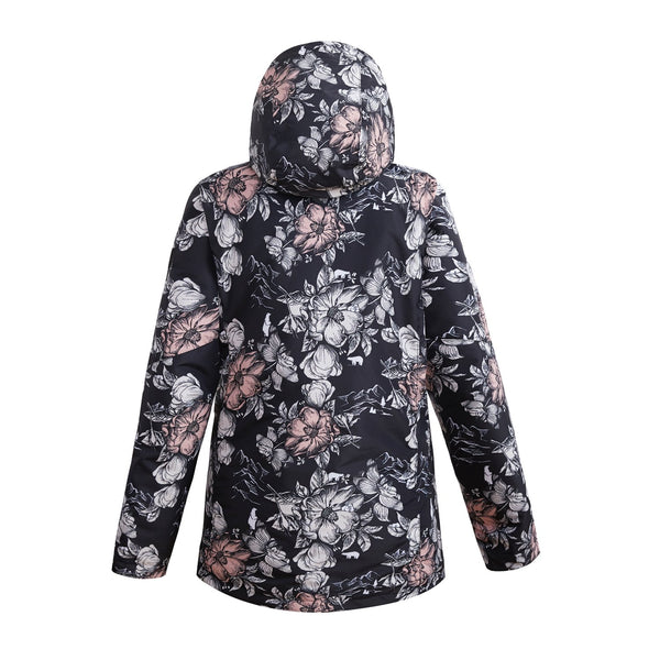 Women's SMN Alpine Flowers Colorful Print Waterproof Winter Snowboard Suit