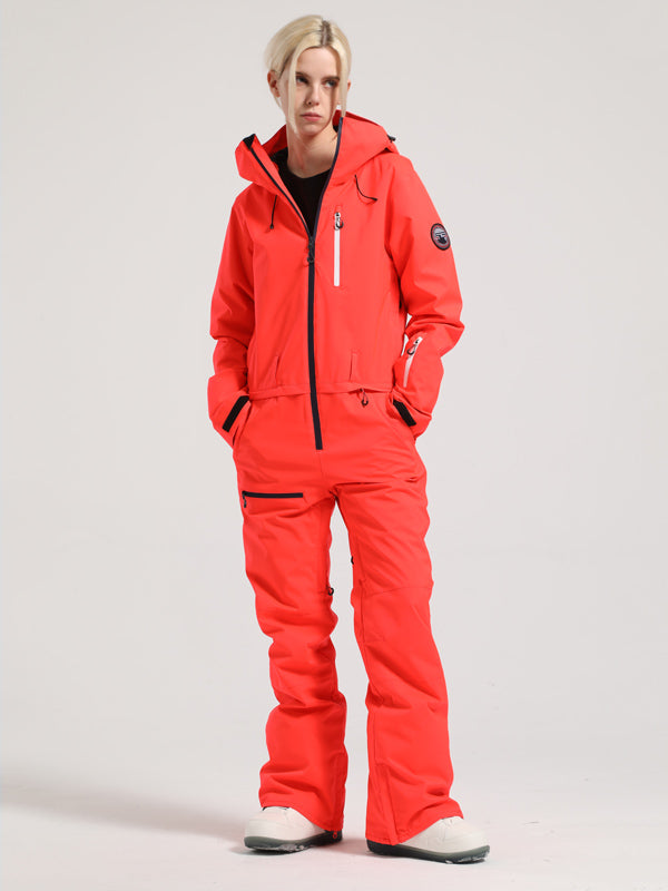 Women's Gsou Snow Mountain Queen Icon One Piece Snowsuit
