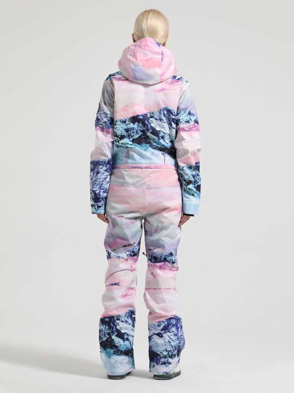 Women's Gsou Snow Mountain Queen Icon One Piece Snowsuit