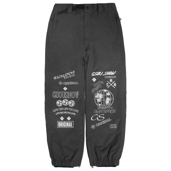 Women's Gsou Snow Graffiti Elastic Snowboard Sweatpants