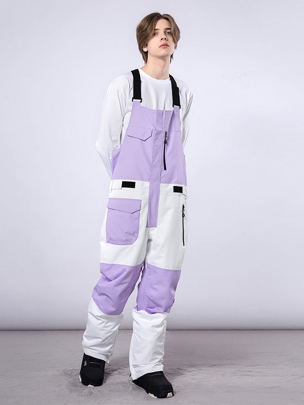 Men's Mutu Snow Winter Moment Block Snow Bibs Pants