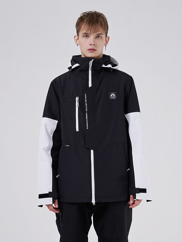 Women's RAWRWAR Powder Space Colorblock Sleeve Winter Parka Snow Jacket