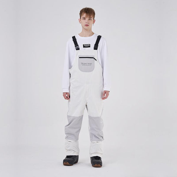 Men's RAWRWAR Mountain Discover Colorblock Snow Bibs Ski Pants