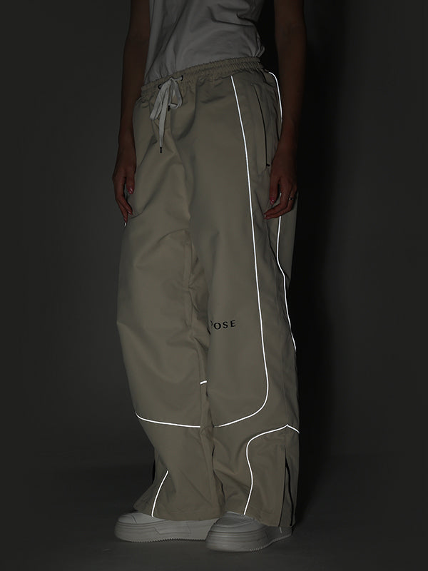 Women's Air Pose Neon Light Reflective Stripe Snow Pants