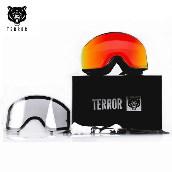 Unisex Terror Frame Snowboard Goggles / 1 Spare Lens