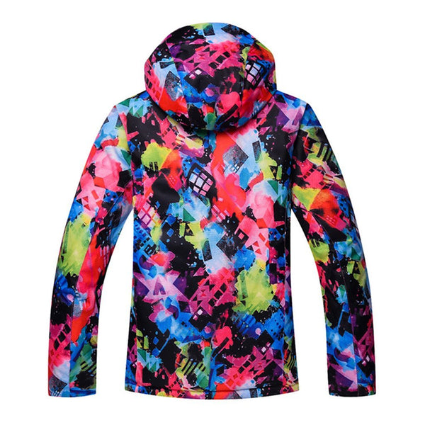 Women's High-Tech Ski Jacket Printed Mountain Waterproof Rain Jacket - snowverb