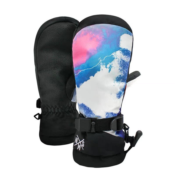 Women's New Fashion Colorful Waterproof Snowboard Mitten - snowverb