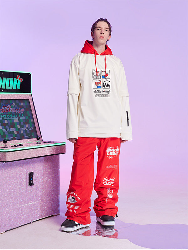 Nandn x Hello Kitty Snowboard-Hoodie für Herren