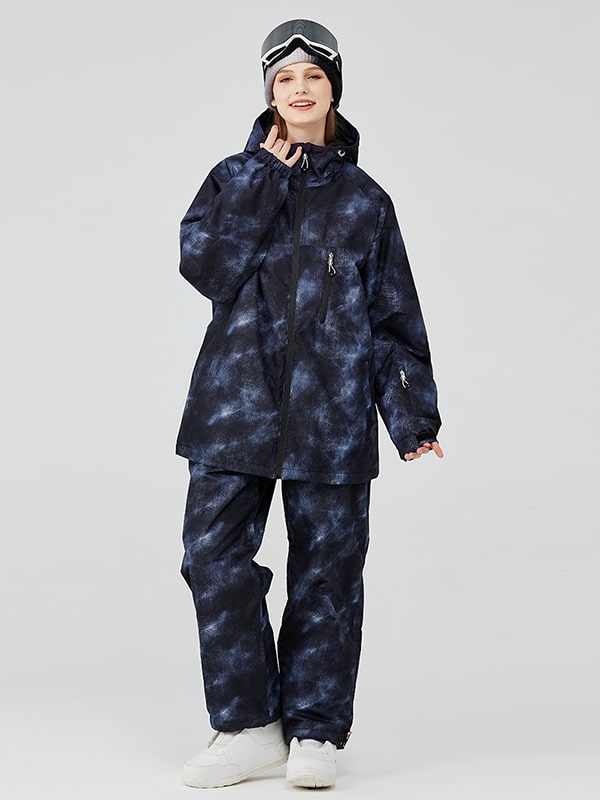 Arctic Queen Damen-Schneeanzug-Sets mit kosmischem Print