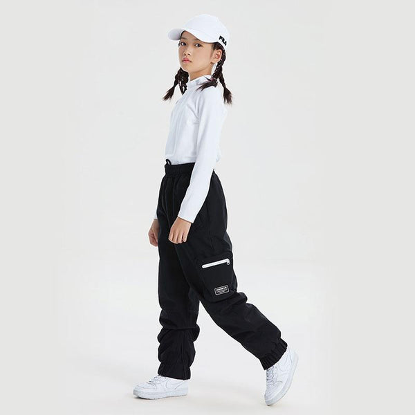Kinder-Jogginghose aus Funktionskleidung mit hohem Bund, Cargohose und Schneehose