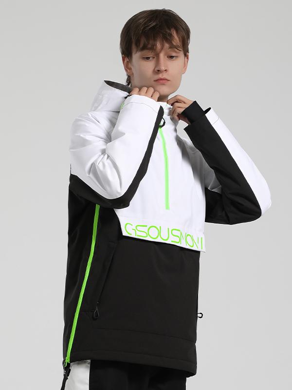 Gsou Snow Winter Storm reflektierende Schneejacke mit Buchstabenblock für Herren