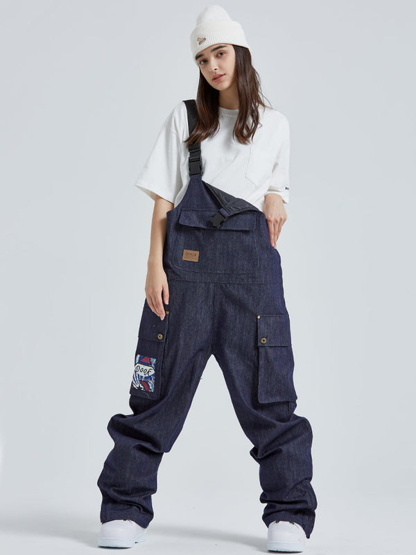 Dook Snow Denim Damen-Schnee-Latzhose