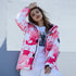 Damen-Schneejacke Arctic Queen, isoliert, rosa, aus Gänsehaut