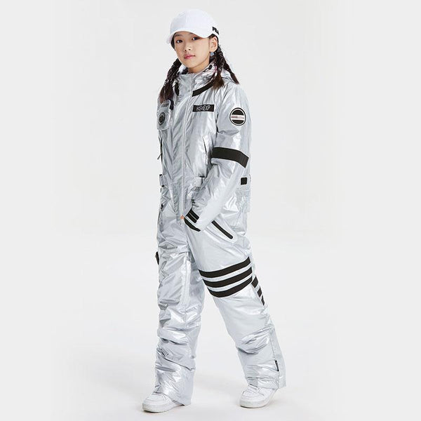 Unisex-Snowboardanzug für Kinder mit hohem Tragekomfort und stylischem NASA-Design