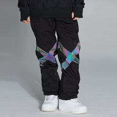 Unisex Arctic Queen Glimmer Neon Light Cross X Schneehose für Damen und Herren