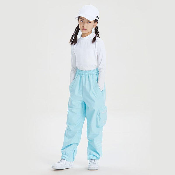 Kinder-Jogginghose aus Funktionskleidung mit hohem Bund, Cargohose und Schneehose
