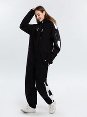 Arctic Queen Stripe Mountain Infinity Einteiler-Schneeanzug für Damen, Ski-Overall