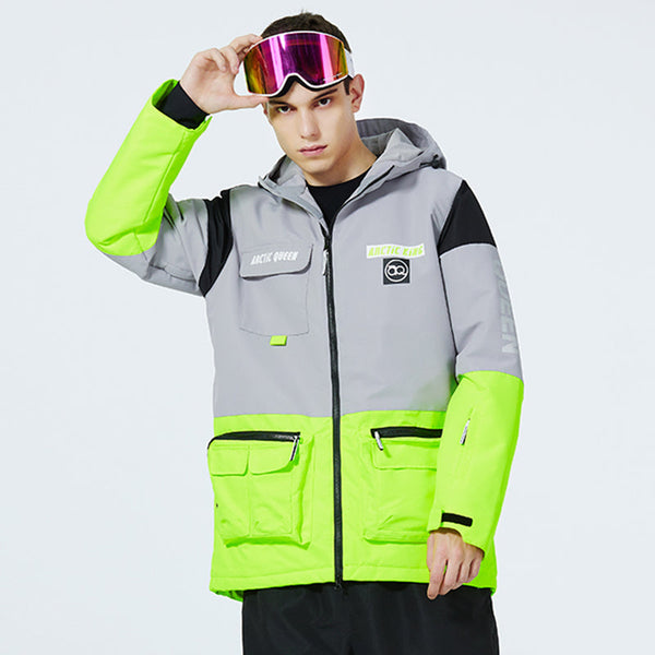Sportliche Unisex-Schneejacke mit lustigen Punkten