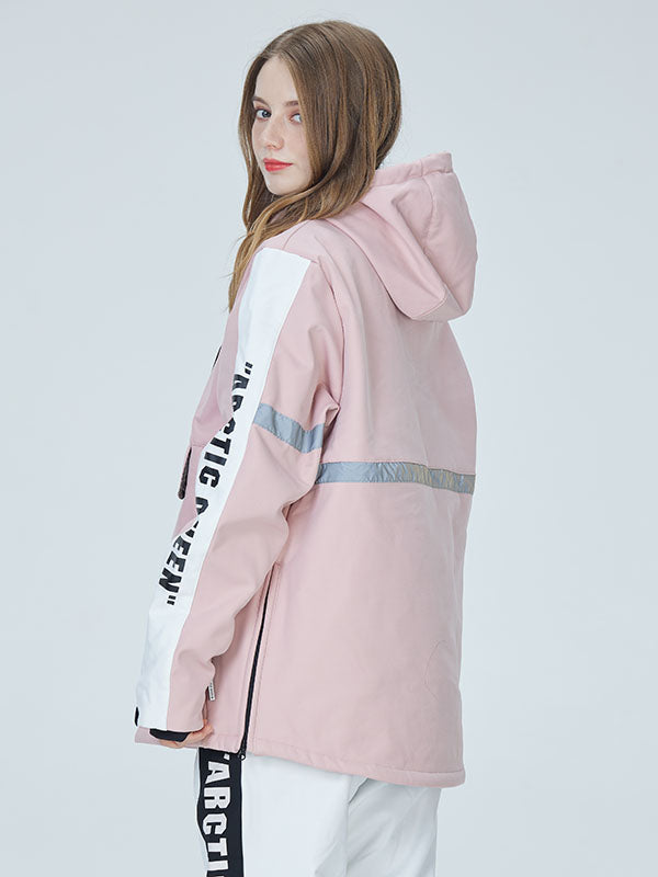 Arctic Queen Winter Guide Stripe Reflective Smock Snow Jacket für Damen