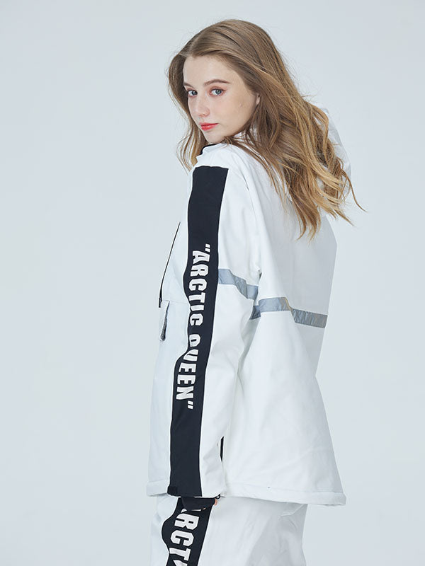Arctic Queen Winter Guide Stripe Reflective Smock Snow Jacket für Damen