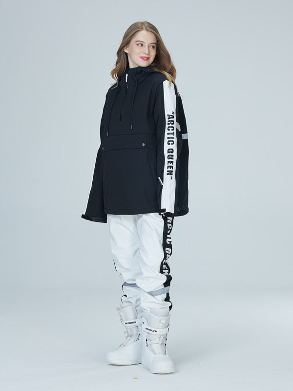 Arctic Queen Winter Guide Stripe Reflective Smock Snow Jacket für Damen