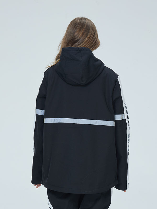 Arctic Queen Winter Guide Stripe Reflective Smock Snow Jacket für Damen