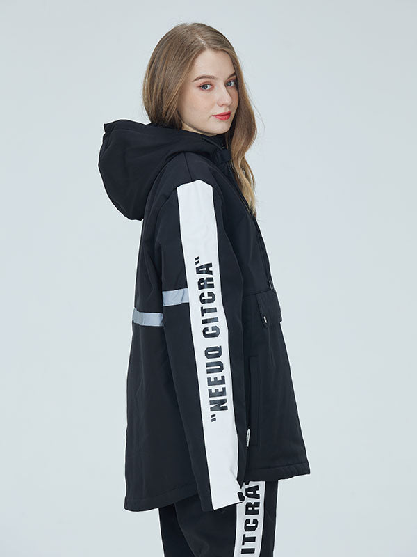 Arctic Queen Winter Guide Stripe Reflective Smock Snow Jacket für Damen
