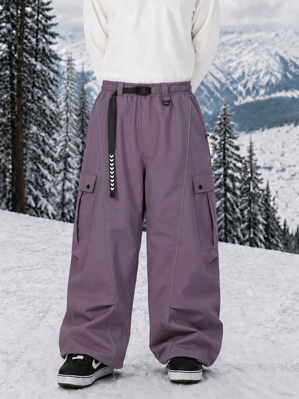 Wild Motion Herren-Snowboardhose mit reflektierenden Cargotaschen und extra weitem Schnitt