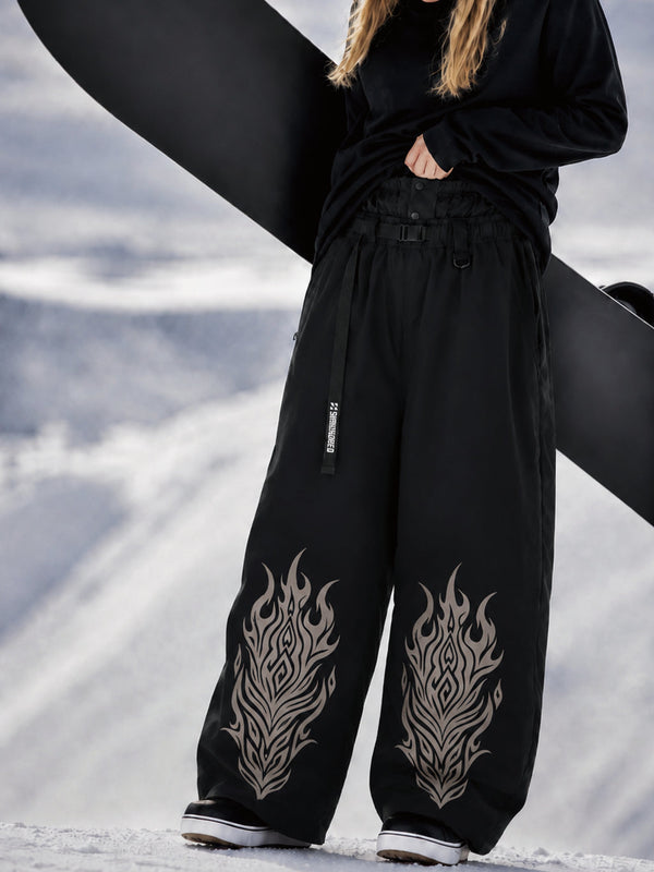 Hyper Beast Damen-Snowboardhose, strapazierfähig, vielseitig, Freestyle, Baggy-Design