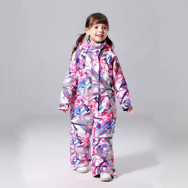 Mädchen Einteiler-Wintermode Skianzüge Winter Jumpsuit Schneeanzüge.