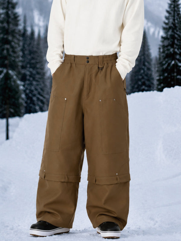 UrbanCraft Cargo-Snowboardhose für Herren mit doppelter Knieverstärkung und nietenverstärkten Einsätzen