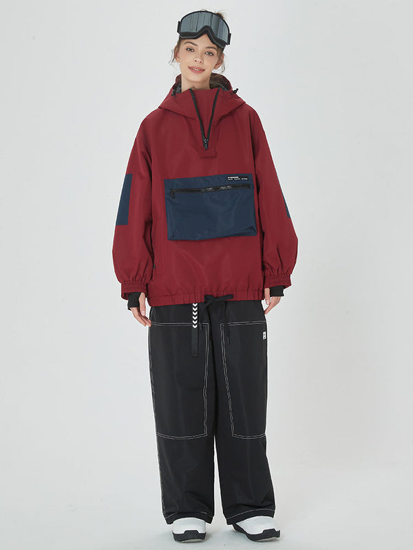 Damen-Mountain-Freerider-Freestyle-Skianzug, Baggy-Schneejacke und -hose