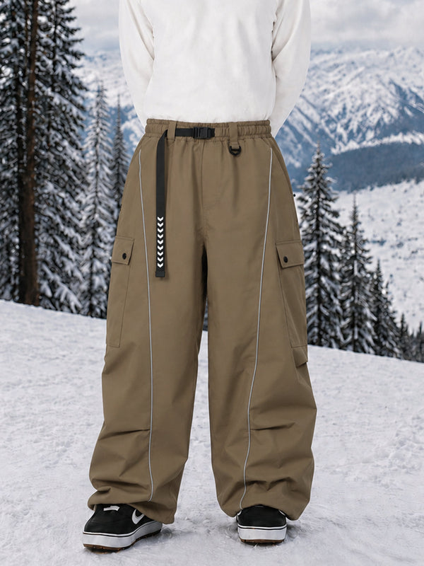 Wild Motion Herren-Snowboardhose mit reflektierenden Cargotaschen und extra weitem Schnitt