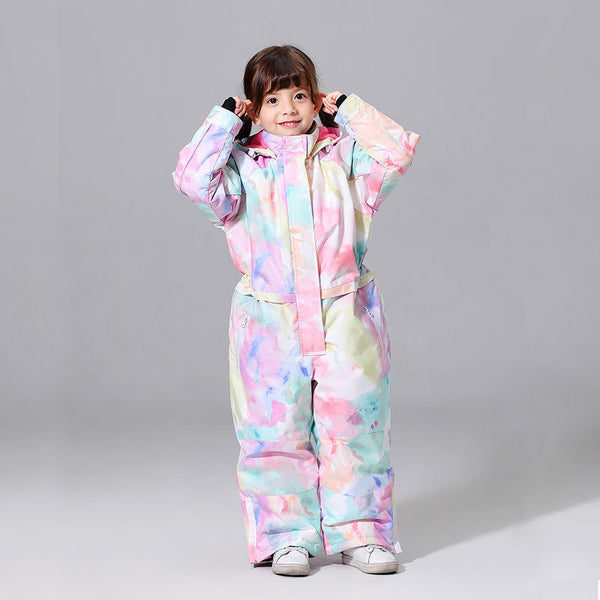 Mädchen Einteiler-Wintermode Skianzüge Winter Jumpsuit Schneeanzüge.