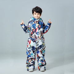 Jungen Einteiler Neuer Stil Modischer Skianzug Winter Overall Schneeanzug.