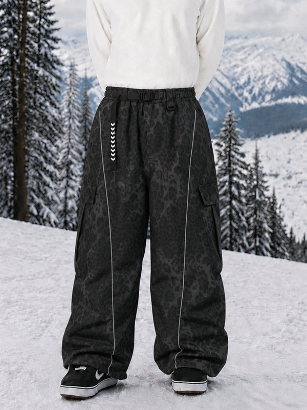 Wild Motion Herren-Snowboardhose mit reflektierenden Cargotaschen und extra weitem Schnitt