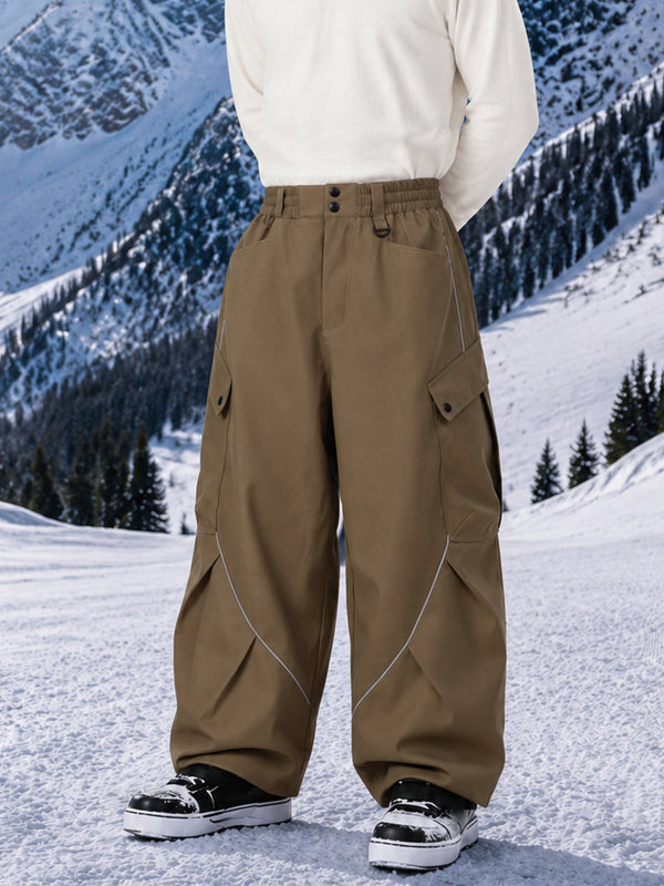 Camden Punk Reflective Street Utility Cargo Snowboardhose für Herren – Baggy Freestyle Passform