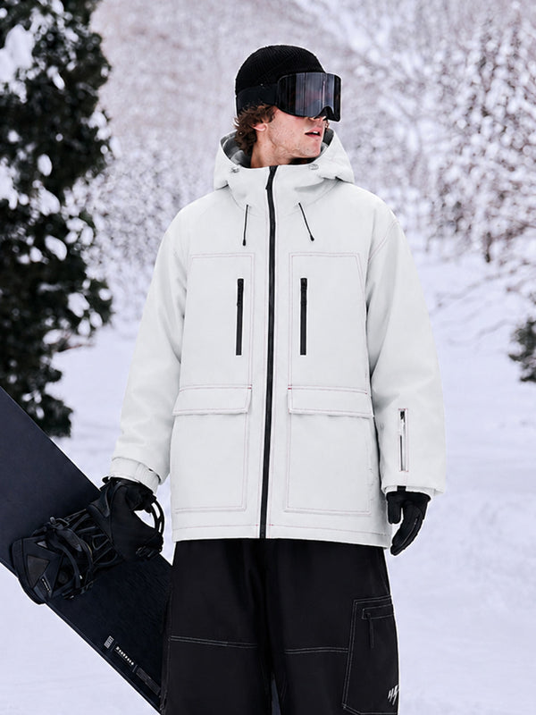 UrbanCraft Workwear Utility Freestyle Snowboardjacke für Herren – Reflektierende Kapuze & Streetstyle