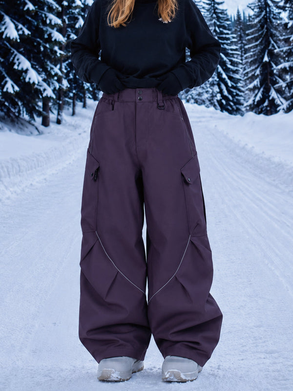 Pantalon de snowboard cargo ample et réfléchissant Camden Punk pour femme – Coupe Freestyle